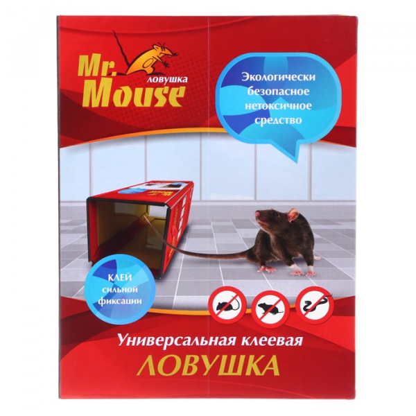 От грызунов (крыс) ловушка клеевая Пластина (2шт/уп) (13*28см) Mr.Mouse, М-0265