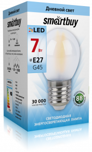 Лампа светодиодная LED  SBL-G45-07-40K - E27 Smartbuy 50