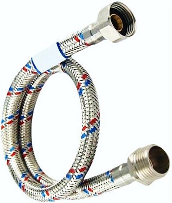 Подводка с ПВХ покрытием для воды 1/2"  80 см Г1/2-Ш1/2 AQUAGID