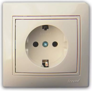 Розетка 1-м  з/к крем 0303-122