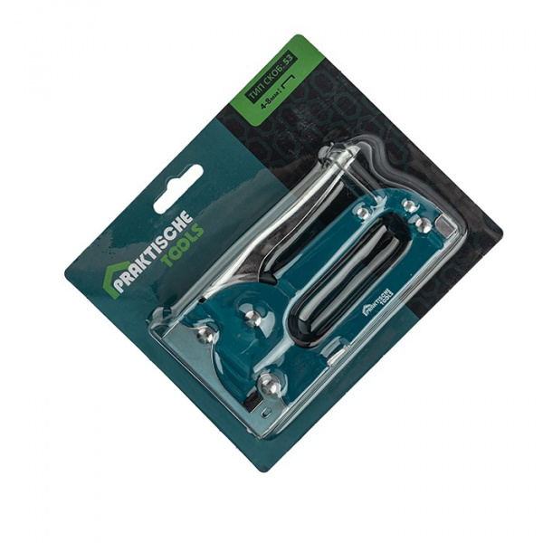 Степлер мебельный, тип скоб 53, 4 - 8 мм, металлический корпус PRAKTISCHE TOOLS Blister Ц2601
