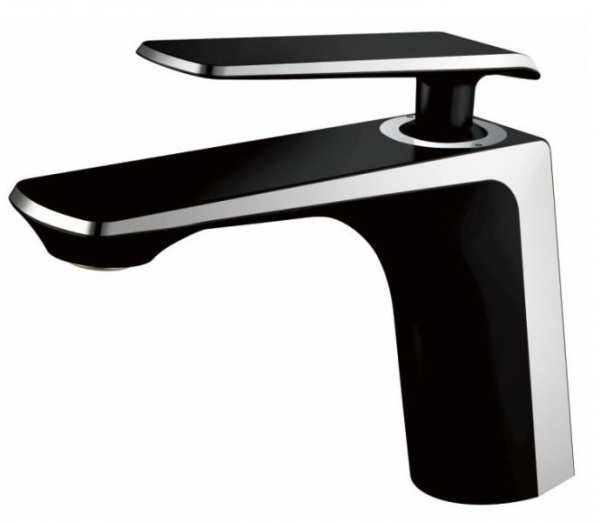Смеситель для раковины HB10548-7 (Черный/хром)  HAIBA с гайкой