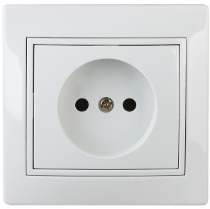 Розетка "Intro Schuko Plano" 2Р+Е 1-201-01 16А 250В  белый ЭРА 1-201-01 814767