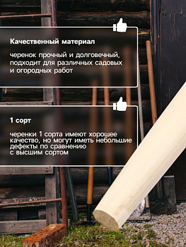 Черенок березовый 120 см х 40 мм 1С   10549168