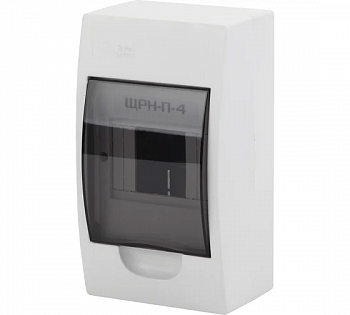 Щит ЩРН-П- 4 IP41 -корпус навесной 4 мод. h198х112х95мм пластик SIMPLE (30/360) ЭРА №34			