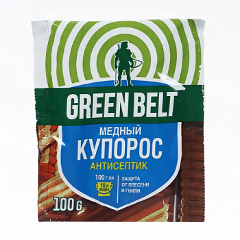 Медный купорос д/защиты древесины 100гр. (защита от плесени и гнили) порошок Август
