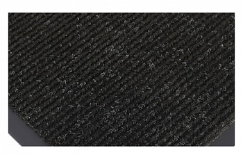 Коврик ворсовый 90*120см КОМФОРТ ребристый черный 40401