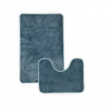 Набор ковриков  для в/к AQUADOMER MARINA 2пр 50*40 см 50*80 см  Blue AM001 