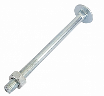 DIN 603 Болт мебельный, цинк М 6х 80 с гайкой и шайбой уп. - 6 шт. SteelRex