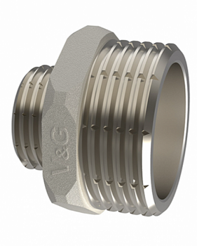 Ниппель-переходник   1/2"х3/8" Нр-Нр ник. V&G-203203 ***