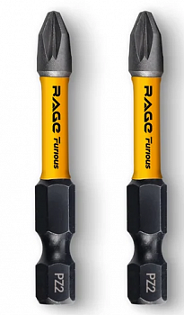 Биты торсионные S2 PZ2 x 50 мм 2 шт. RAGE Furious 554274