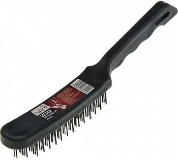 Щетка металлическая ручная PRAKTISCHE TOOLS, пластиковая рукоятка, 5-рядная Щ0006