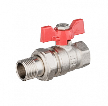 Кран шаровый с полусгоном 1/2 ВР/НР бабочка V&G-104101