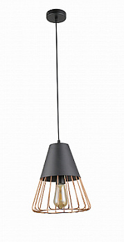 Светильник потолочный Linvel LV 9316/1 Бейд Черный/золото Е27 60W 265x265x1000мм