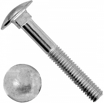 DIN 603 Болт мебельный, цинк М10х100 с гайкой и шайбой уп. - 2 шт. SteelRex