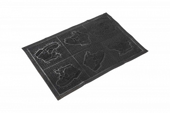 Коврик PIN MAT резиновый 40*60см черный Ботинок