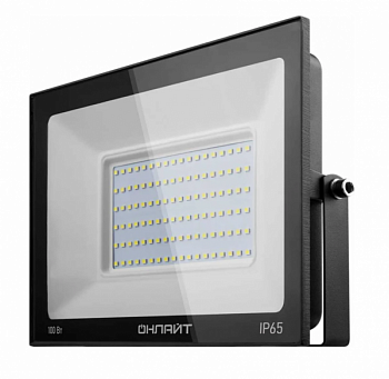 Прожектор св/д 100W(8000lm) IP65  ОНЛАЙТ 6000K 6K черн 280х234х28 OFL-100-6K-BL-IP65-LED, 619 №94