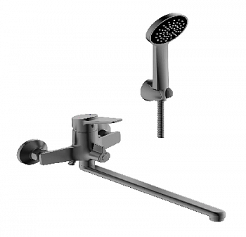 Смеситель для ванны POTATO P22155QH ø35 шланг 150см, изл. L35, дивертор 90° в корпусе, 