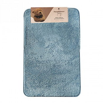 Коврик для ванной AQUADOMER Teddy 1пр 50*80 см Blue M06