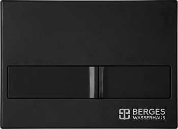 Кнопка BERGES для инсталляции NOVUM O5 Soft Touch черная 040015
