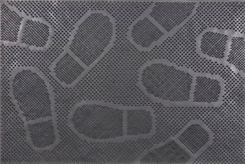 Коврик PIN MAT резиновый 40*60см черный Следы 