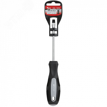 Отвертка "Мастер", CrV сталь, прорезиненная ручка 6х100 мм SL 53787 