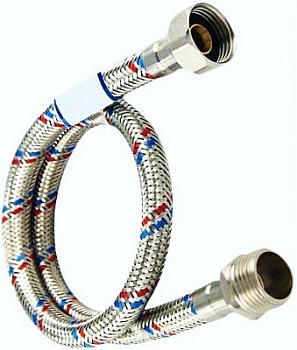 Подводка с ПВХ покрытием для воды 1/2"  80 см Г1/2-Ш1/2 AQUAGID